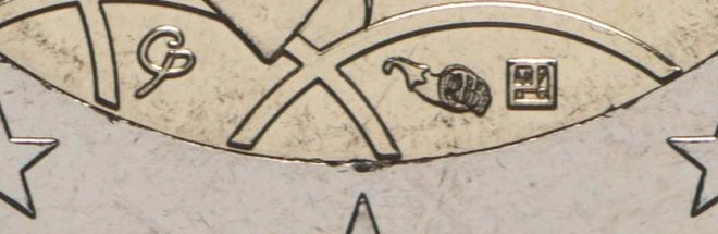 €C# 487.1 币面下方印记