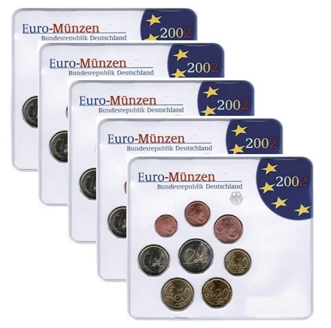 set A · 2002 · 2002-2005年,无2欧元纪念币时的版式