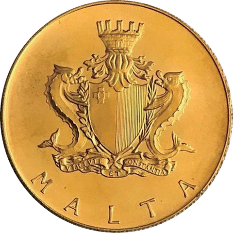 马耳他早期国徽样式：1964–1975 马耳他国时期（Stat ta' Malta）